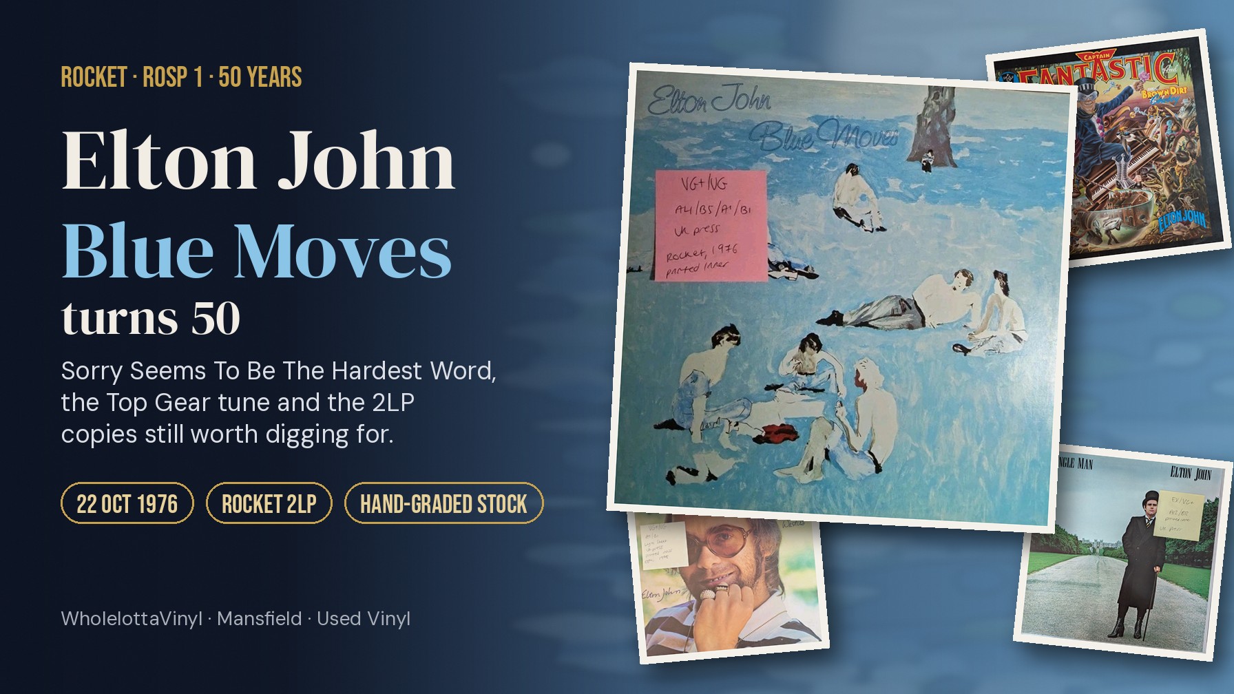 Elton John's Blue Moves Turns 50: The Vinyl Worth Digging For (Top Gear Theme Included)