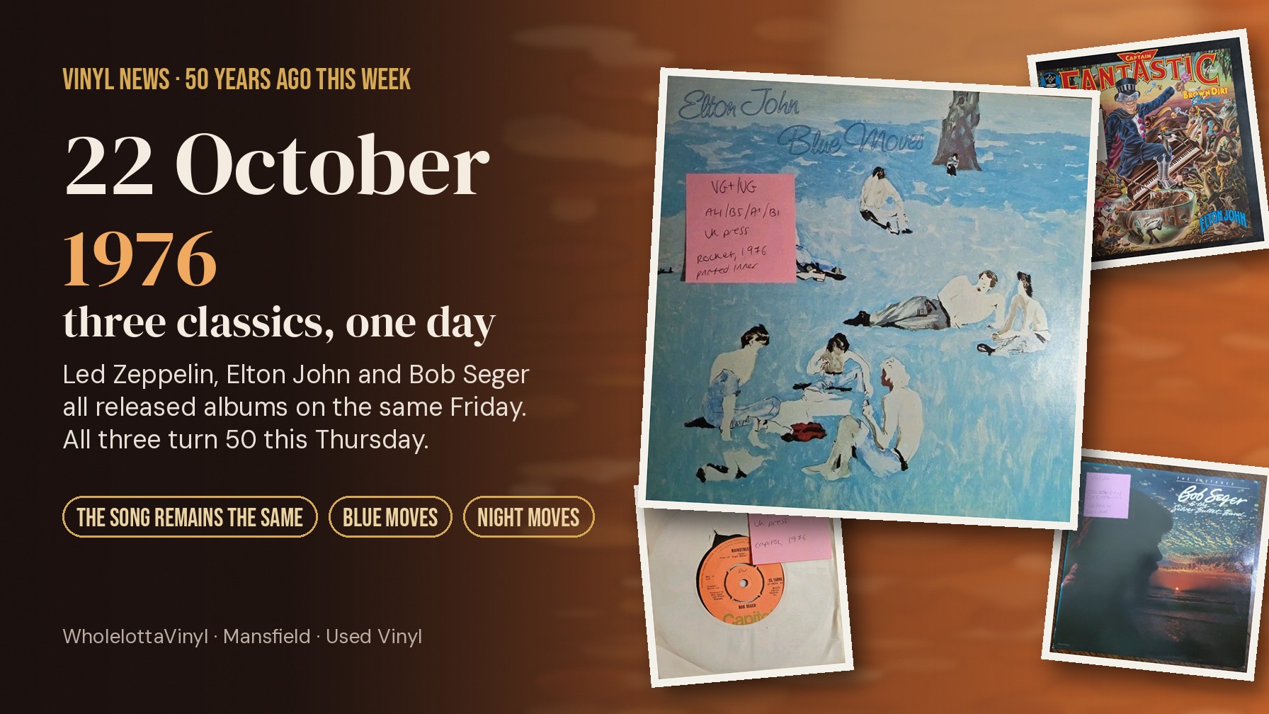 22 October 1976: The Day Led Zeppelin, Elton John and Bob Seger Released Classics