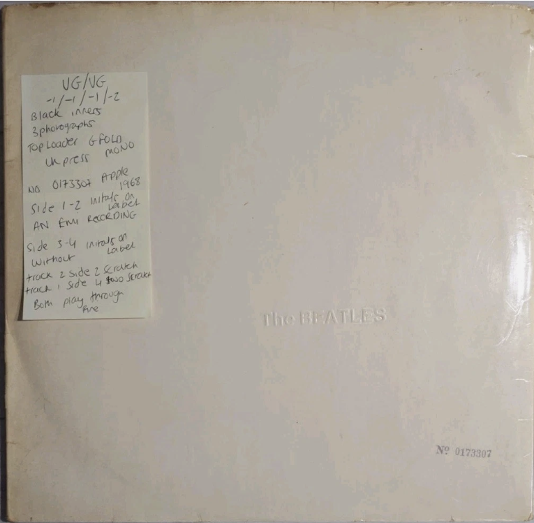 The Beatles — White Album sleeve