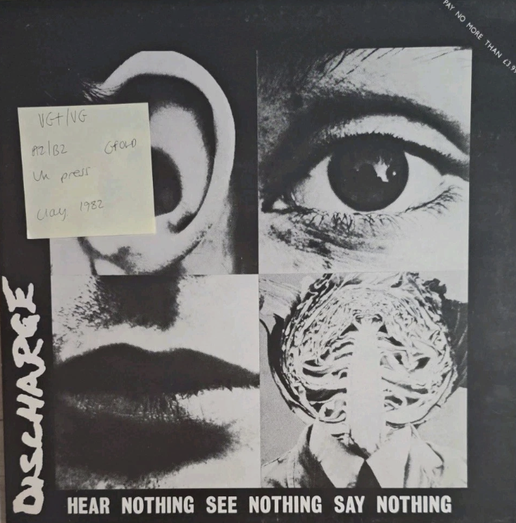 Discharge — Hear Nothing, See Nothing, Say Nothing sleeve