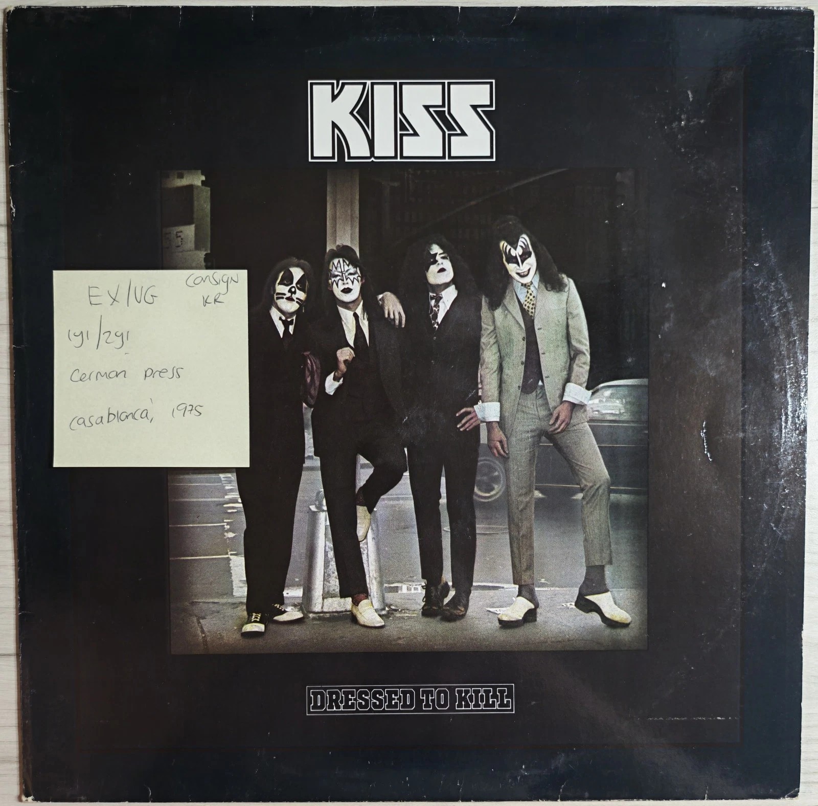 Kiss Dressed To Kill Vinyl Record LP EX/VG 6399 059 1980 sleeve Kiss Dressed To Kill Vinyl Record LP EX/VG 6399 059 1980 sleeve