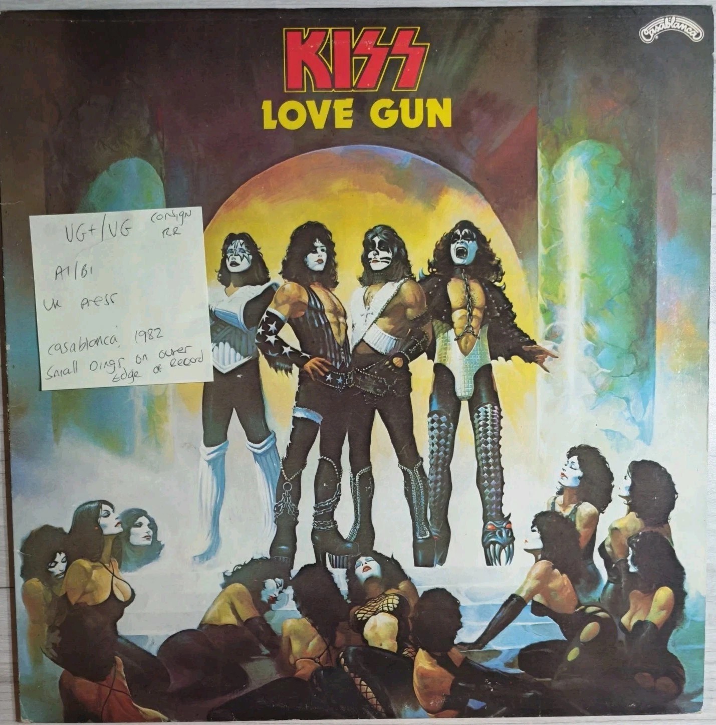 Kiss Love Gun Vinyl Record LP VG+/VG 6399 063 1982 vinyl record sleeve Kiss Love Gun Vinyl Record LP VG+/VG 6399 063 1982 vinyl record sleeve
