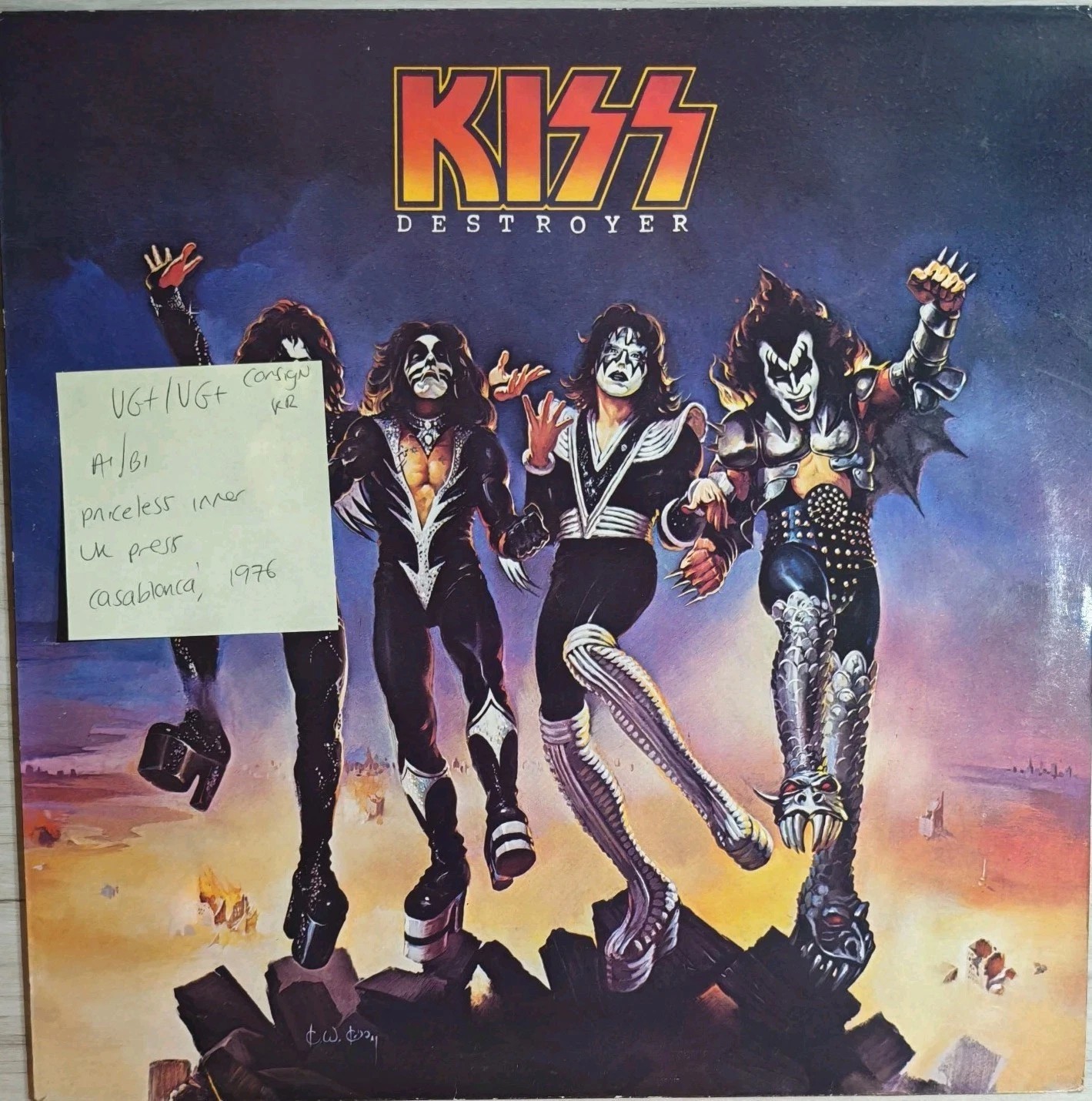 Kiss Destroyer Vinyl Record LP VG+/VG+ PRICE 41 1983 sleeve Kiss Destroyer Vinyl Record LP VG+/VG+ PRICE 41 1983 sleeve