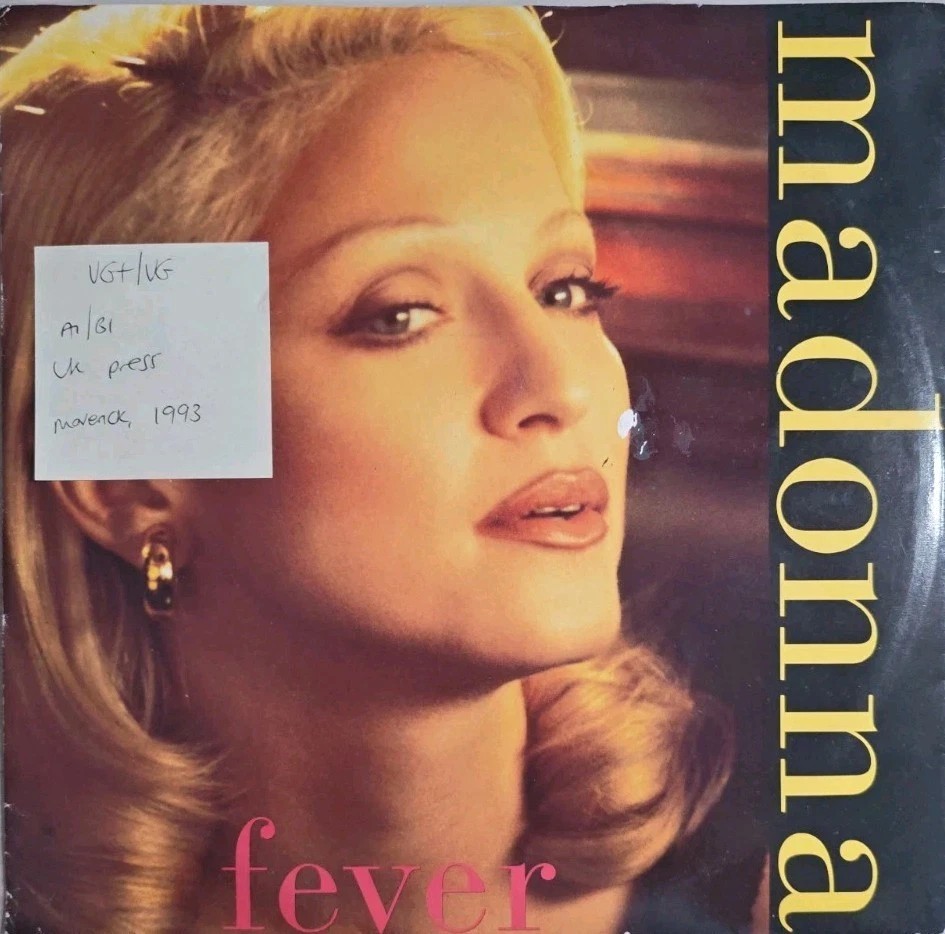 Madonna Fever Vinyl Record 12" VG+/VG W0168T 1993 sleeve Madonna Fever Vinyl Record 12" VG+/VG W0168T 1993 sleeve