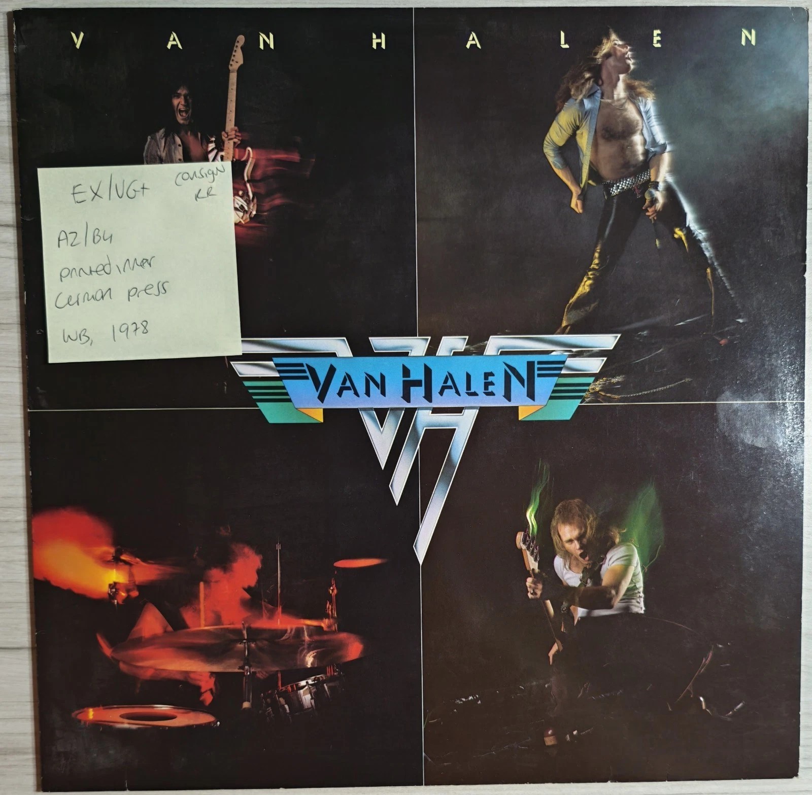 Van Halen Self Titled Vinyl Record LP EX/VG+ WB 56 470 1978 sleeve Van Halen Self Titled Vinyl Record LP EX/VG+ WB 56 470 1978 sleeve