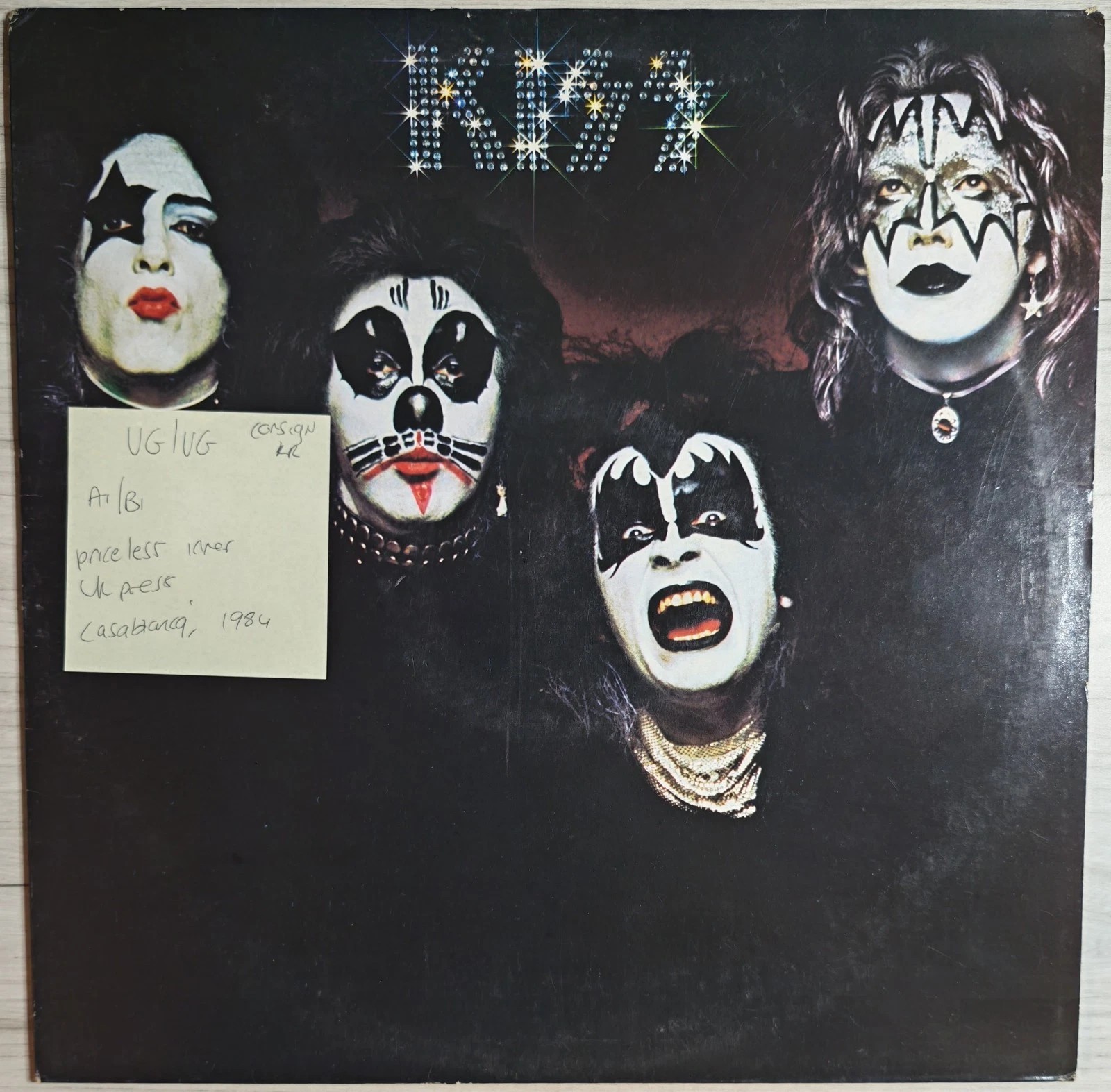 Kiss Self Titled Vinyl Record LP VG/VG PRICE 68 1984 sleeve Kiss Self Titled Vinyl Record LP VG/VG PRICE 68 1984 sleeve