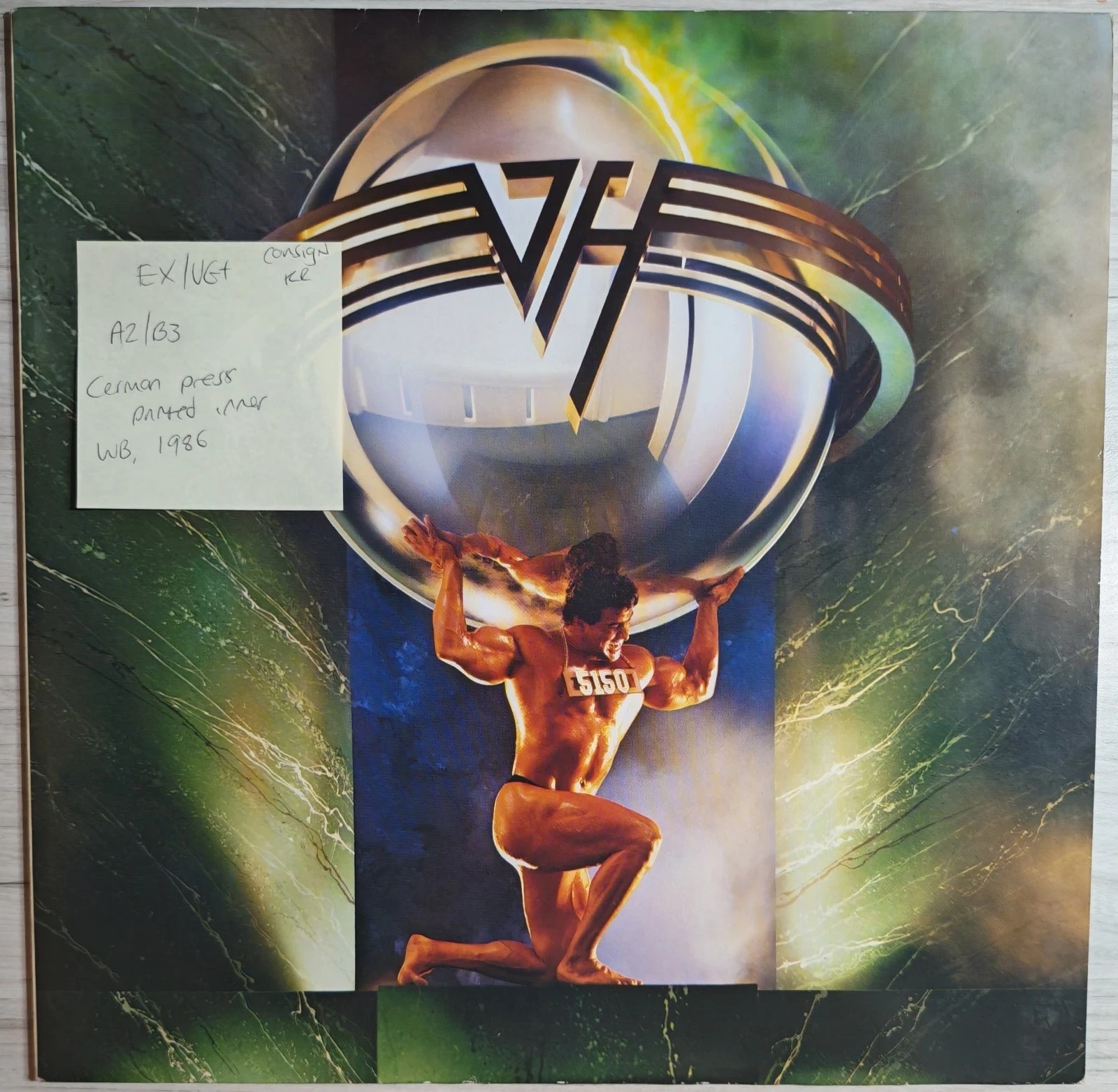 Van Halen 5150 Vinyl Record LP EX/VG+ 925 394-1 1986 sleeve Van Halen 5150 Vinyl Record LP EX/VG+ 925 394-1 1986 sleeve