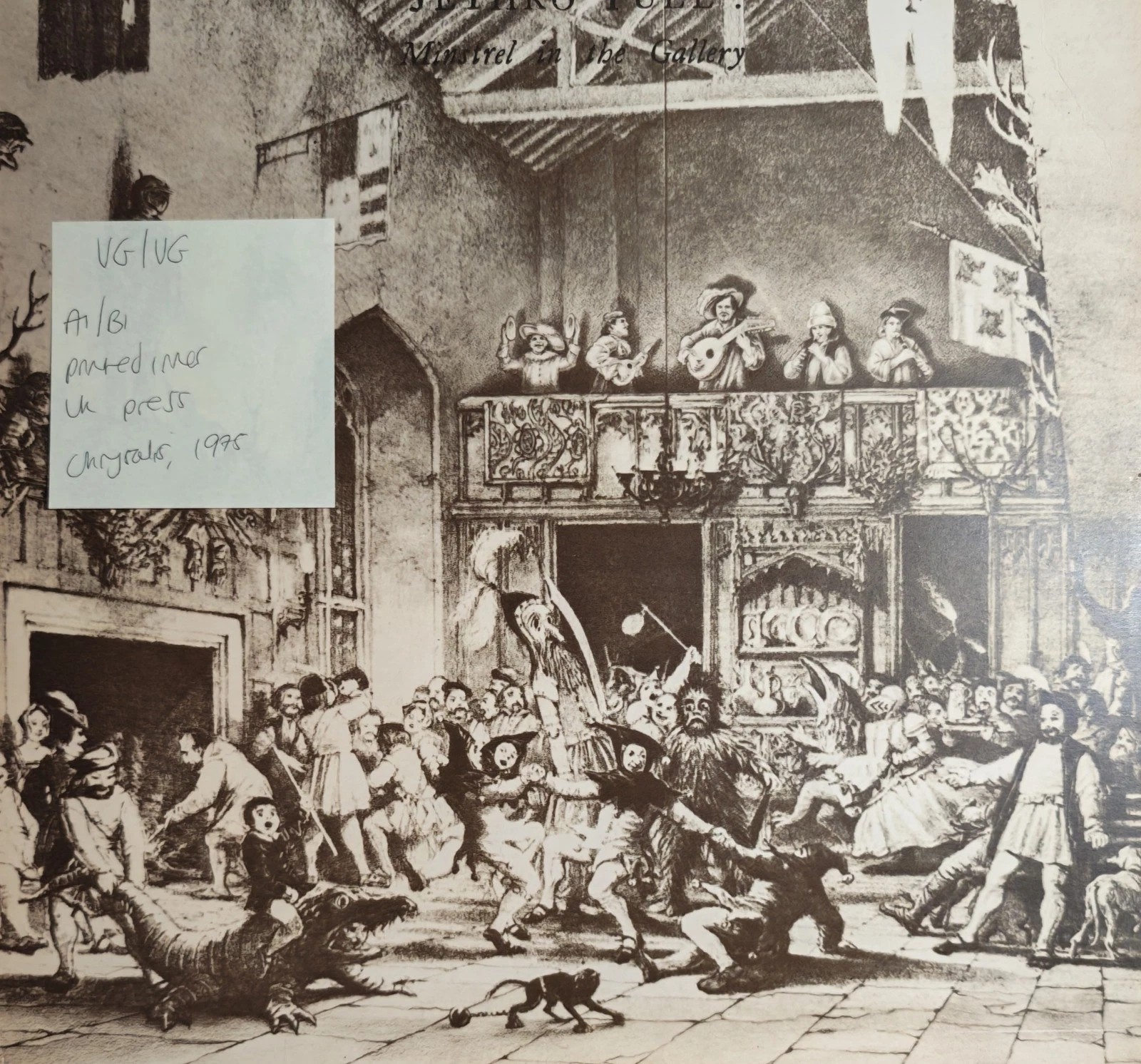 Jethro Tull Minstrel In The Gallery Vinyl Record LP VG/VG CHR 1082 1975 vinyl record sleeve Jethro Tull Minstrel In The Gallery Vinyl Record LP VG/VG CHR 1082 1975 vinyl record sleeve