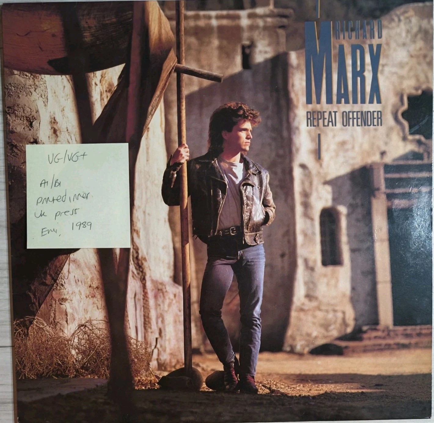 Richard Marx Repeat Offender Vinyl Record LP VG/VG+ MTL 1043 1989 sleeve Richard Marx Repeat Offender Vinyl Record LP VG/VG+ MTL 1043 1989 sleeve