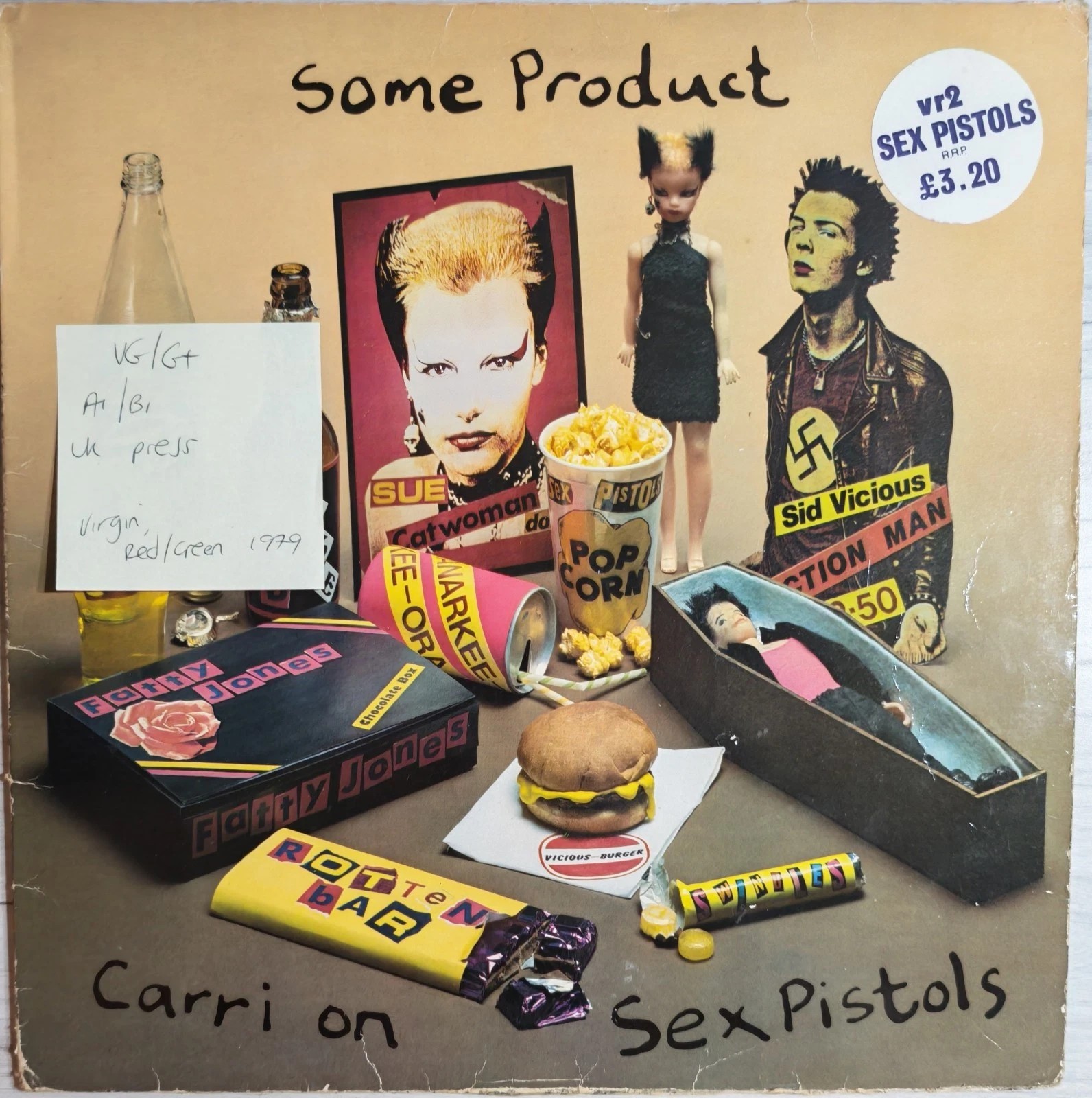 Sex Pistols Some Product Carri On Vinyl Record LP VG/G+ VR 2 1979 sleeve Sex Pistols Some Product Carri On Vinyl Record LP VG/G+ VR 2 1979 sleeve