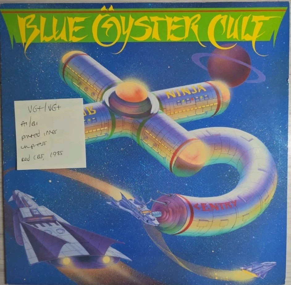 Blue Öyster Cult Club Ninja Vinyl Record LP VG+/VG+ CBS 26775 1985 sleeve Blue Öyster Cult Club Ninja Vinyl Record LP VG+/VG+ CBS 26775 1985 sleeve