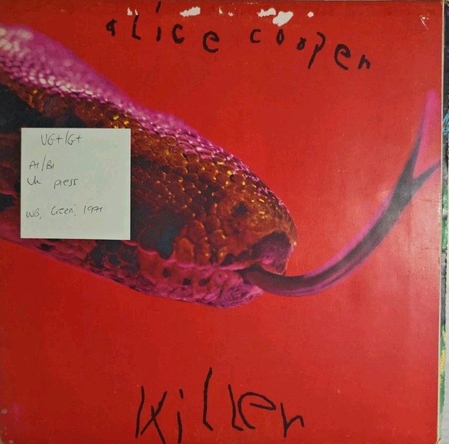 Alice Cooper Killer Vinyl Record LP VG+/G+ K56005 1971 sleeve Alice Cooper Killer Vinyl Record LP VG+/G+ K56005 1971 sleeve