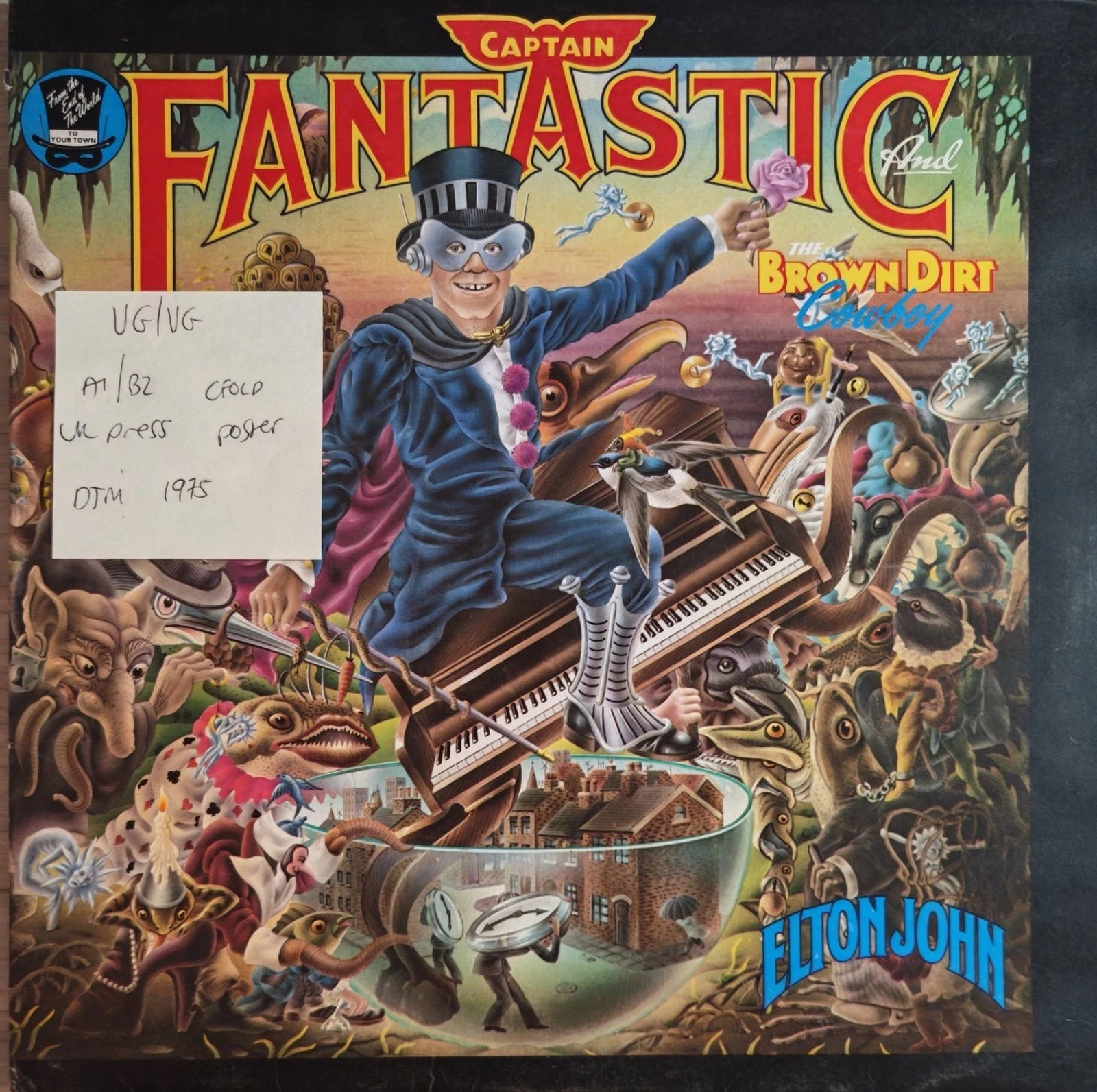 Elton John Captain Fantastic Brown Dirt Cowboy Vinyl Record LP VG/VG DJLPX1 1975 sleeve Elton John Captain Fantastic Brown Dirt Cowboy Vinyl Record LP VG/VG DJLPX1 1975 sleeve