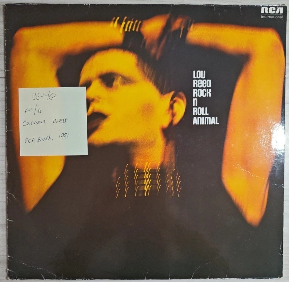 Lou Reed Rock N Roll Animal Vinyl Record LP VG+/G+ NL 83664 1982 sleeve Lou Reed Rock N Roll Animal Vinyl Record LP VG+/G+ NL 83664 1982 sleeve