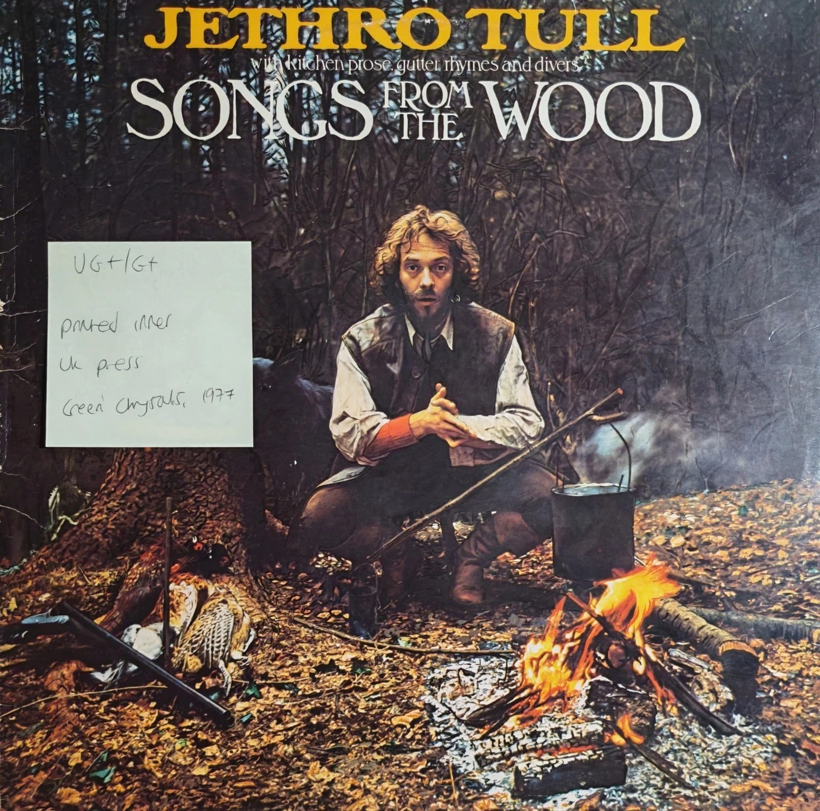 Jethro Tull Songs From The Wood Vinyl Record LP VG+/G+ CHR 1132 1977 vinyl record sleeve Jethro Tull Songs From The Wood Vinyl Record LP VG+/G+ CHR 1132 1977 vinyl record sleeve