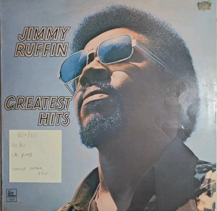 Jimmy Ruffin Greatest Hits Vinyl Record LP VG+/VG STML 11259 1972 sleeve Jimmy Ruffin Greatest Hits Vinyl Record LP VG+/VG STML 11259 1972 sleeve