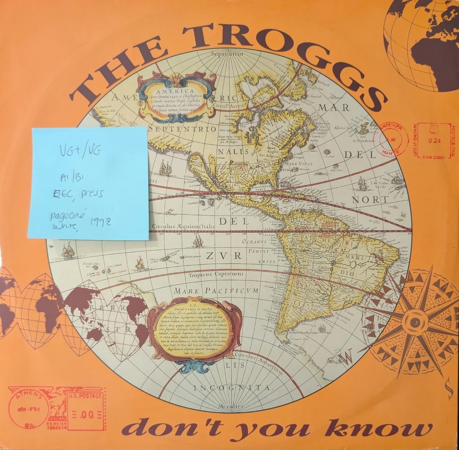 The Troggs Don't You Know Vinyl Record 12" VG+/VG ESST2014 1992 sleeve The Troggs Don't You Know Vinyl Record 12" VG+/VG ESST2014 1992 sleeve