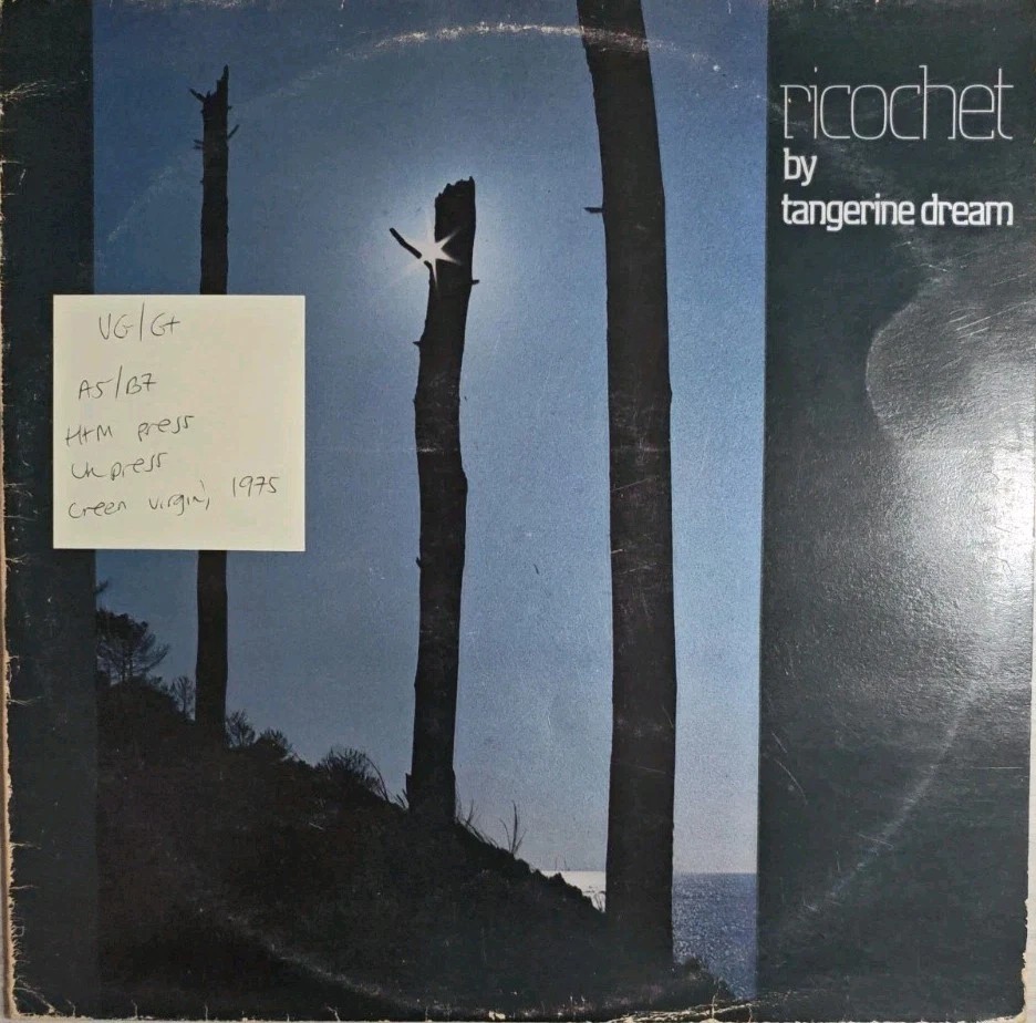 Tangerine Dream Ricochet Vinyl Record LP VG/G+ V2044 1975 sleeve Tangerine Dream Ricochet Vinyl Record LP VG/G+ V2044 1975 sleeve