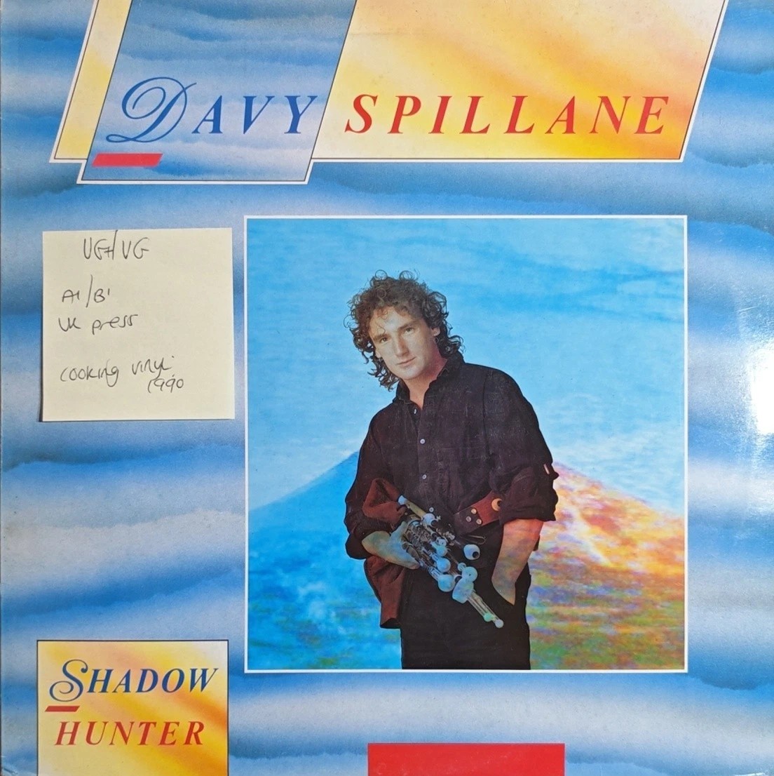 Davy Spillane Shadow Hunter Vinyl Record LP VG+/VG COOK 030 1990 sleeve Davy Spillane Shadow Hunter Vinyl Record LP VG+/VG COOK 030 1990 sleeve