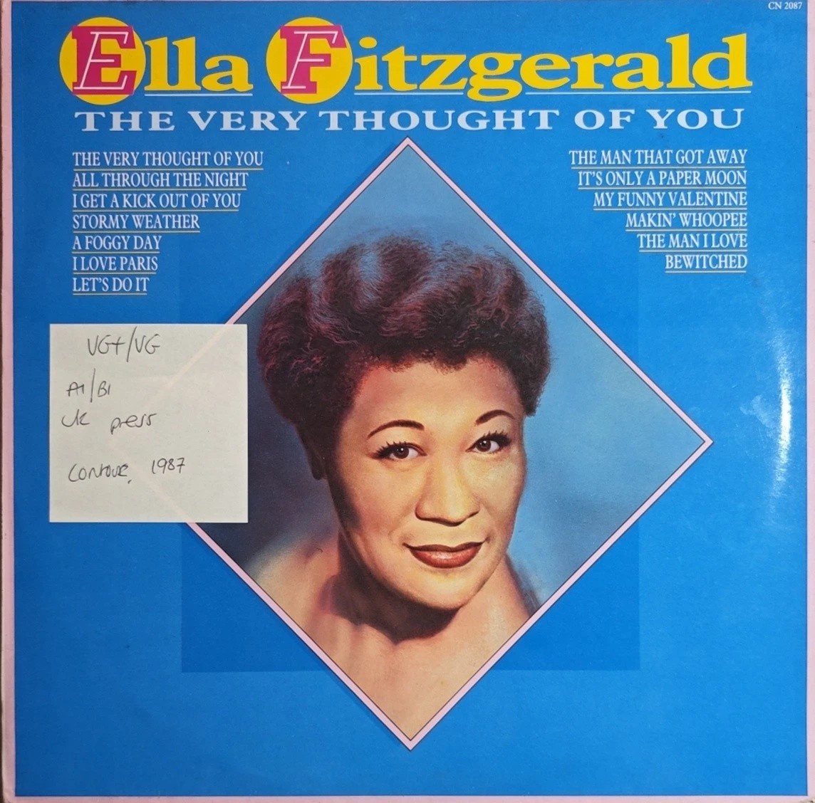 Ella Fitzgerald The Very Thought Of You Vinyl Record LP VG+/VG CN 2087 1987 sleeve Ella Fitzgerald The Very Thought Of You Vinyl Record LP VG+/VG CN 2087 1987 sleeve