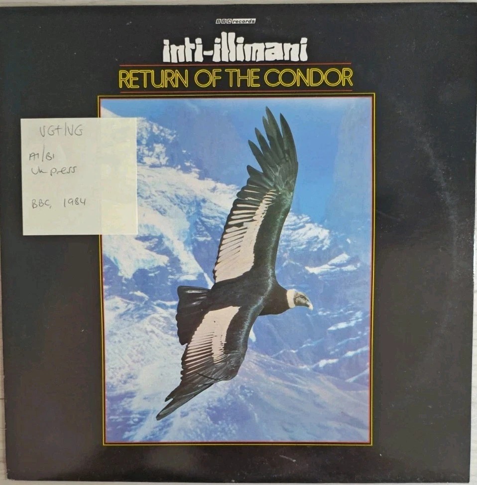 Inti Illimani Return Of The Condor Vinyl Record LP VG+/VG REH515 1984 sleeve Inti Illimani Return Of The Condor Vinyl Record LP VG+/VG REH515 1984 sleeve