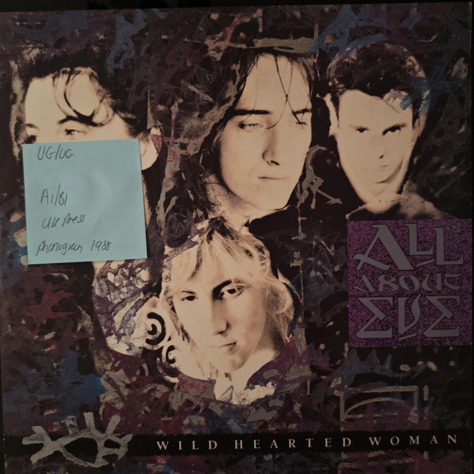 All About Eve Wild Hearted Woman Vinyl Record 12" VG/VG EVENX 6 1988 sleeve All About Eve Wild Hearted Woman Vinyl Record 12" VG/VG EVENX 6 1988 sleeve