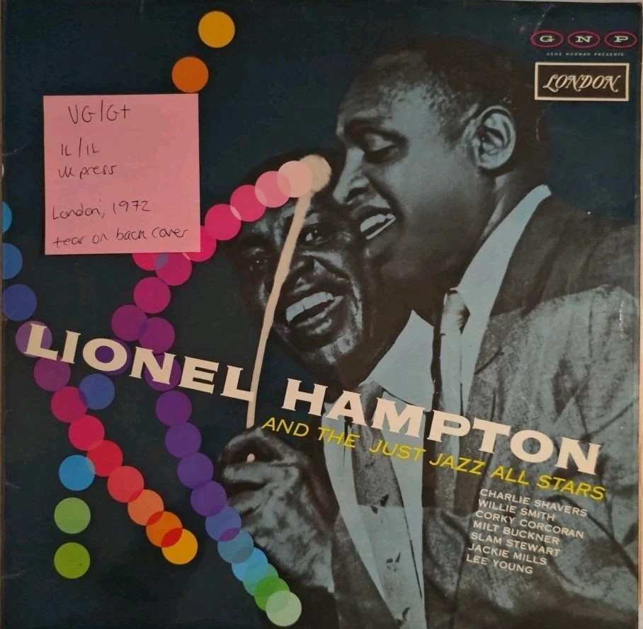 Lionel Hampton Lionel Hampton The Just Jazz All Stars Vinyl Record VG/G+ ZGL120 sleeve Lionel Hampton Lionel Hampton The Just Jazz All Stars Vinyl Record VG/G+ ZGL120 sleeve