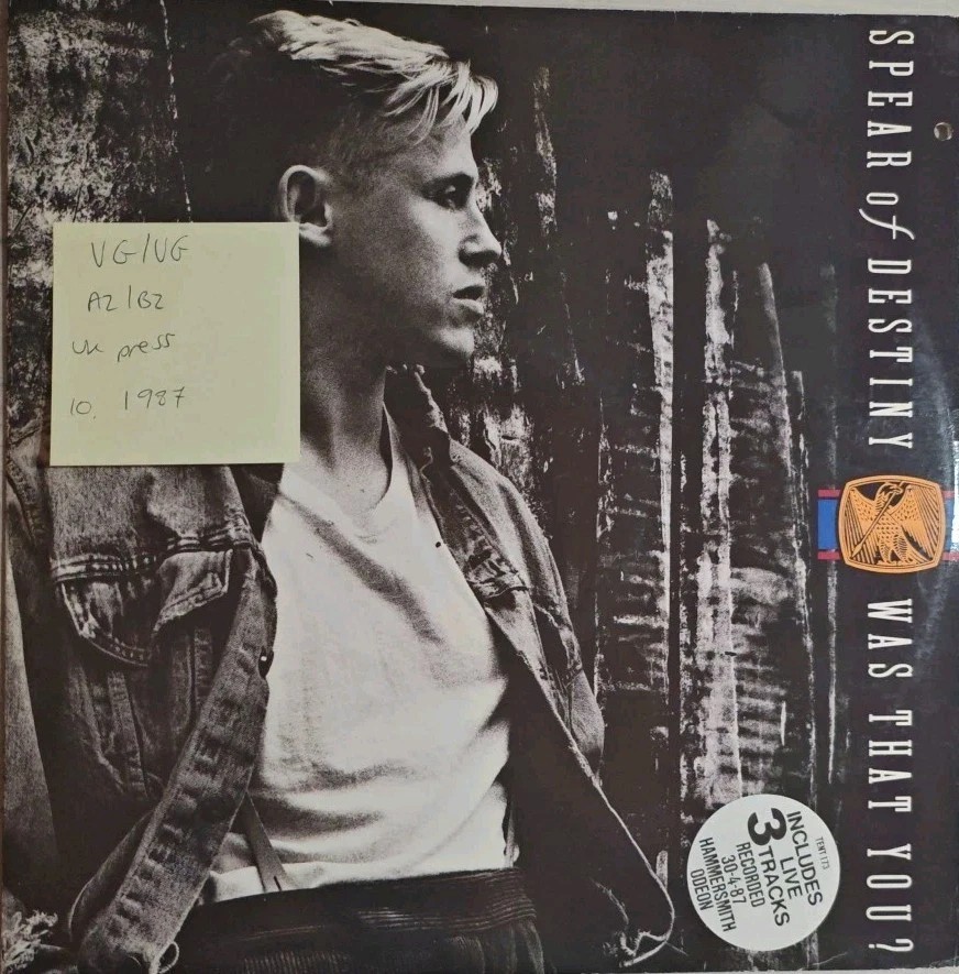 Spear Of Destiny Was That You Vinyl Record 12" VG/VG TENT 173 1987 sleeve Spear Of Destiny Was That You Vinyl Record 12" VG/VG TENT 173 1987 sleeve