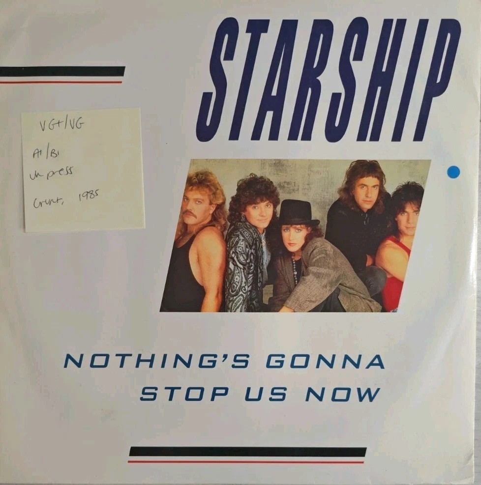 Starship Nothing's Gonna Stop Us Now Vinyl Record 12" VG+/VG FT49758 1987 sleeve Starship Nothing's Gonna Stop Us Now Vinyl Record 12" VG+/VG FT49758 1987 sleeve