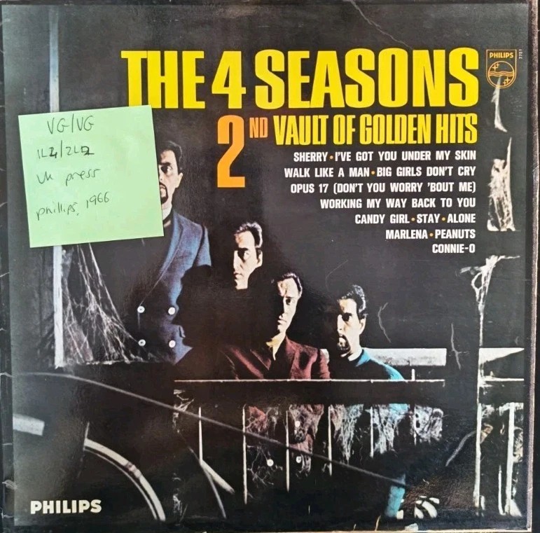 The Four Seasons 2nd Vault Of Golden Hits Vinyl Record VG/VG BL7751 1966 sleeve The Four Seasons 2nd Vault Of Golden Hits Vinyl Record VG/VG BL7751 1966 sleeve