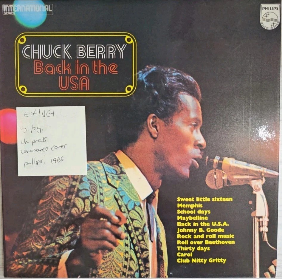 Chuck Berry Back In The USA Vinyl Record LP EX/VG+ 6336216 1966 sleeve Chuck Berry Back In The USA Vinyl Record LP EX/VG+ 6336216 1966 sleeve
