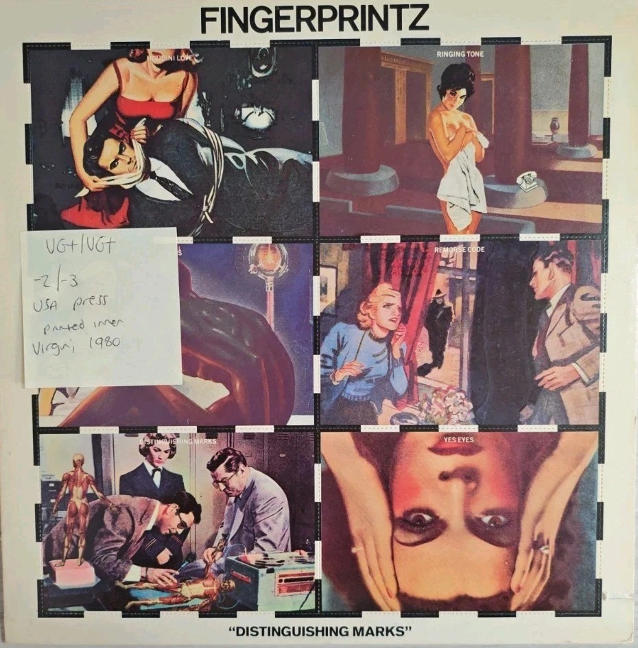 Fingerprintz Distinguishing Marks Vinyl Record LP VG+/VG+ VA 13136 1980 sleeve Fingerprintz Distinguishing Marks Vinyl Record LP VG+/VG+ VA 13136 1980 sleeve