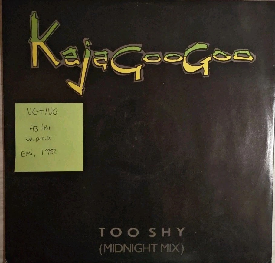 Kajagoogoo Too Shy (Midnight Mix) Vinyl Record 7" VG+/VG EMI5359 1982 sleeve Kajagoogoo Too Shy (Midnight Mix) Vinyl Record 7" VG+/VG EMI5359 1982 sleeve