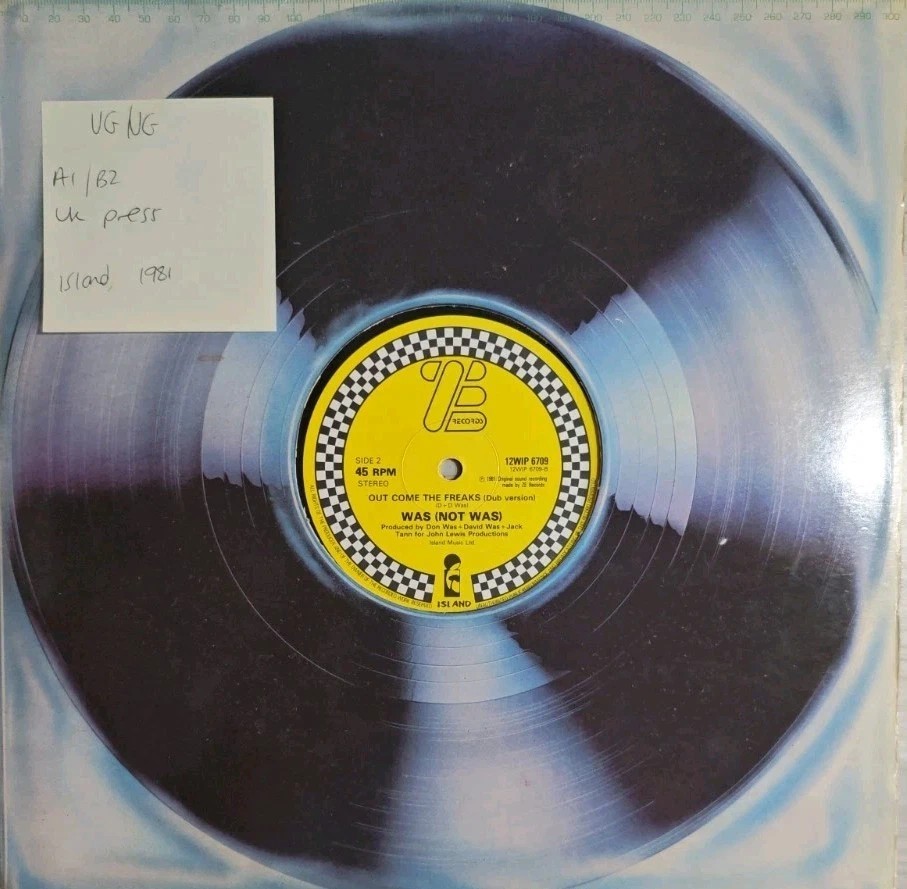 Was (Not Was) Out Come The Freaks Vinyl Record 12" VG/VG 12WIP 6709 1981 sleeve Was (Not Was) Out Come The Freaks Vinyl Record 12" VG/VG 12WIP 6709 1981 sleeve