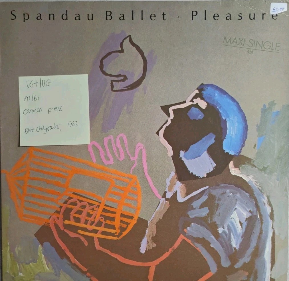 Spandau Ballet Pleasure Vinyl Record 12" VG+/VG 601092 1983 sleeve Spandau Ballet Pleasure Vinyl Record 12" VG+/VG 601092 1983 sleeve
