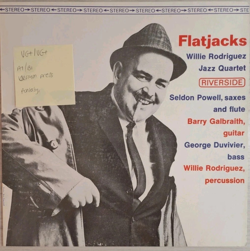 Willie Rodriguez Jazz Quartet Flatjacks Vinyl Record LP VG+/VG+ RSLP469 sleeve Willie Rodriguez Jazz Quartet Flatjacks Vinyl Record LP VG+/VG+ RSLP469 sleeve