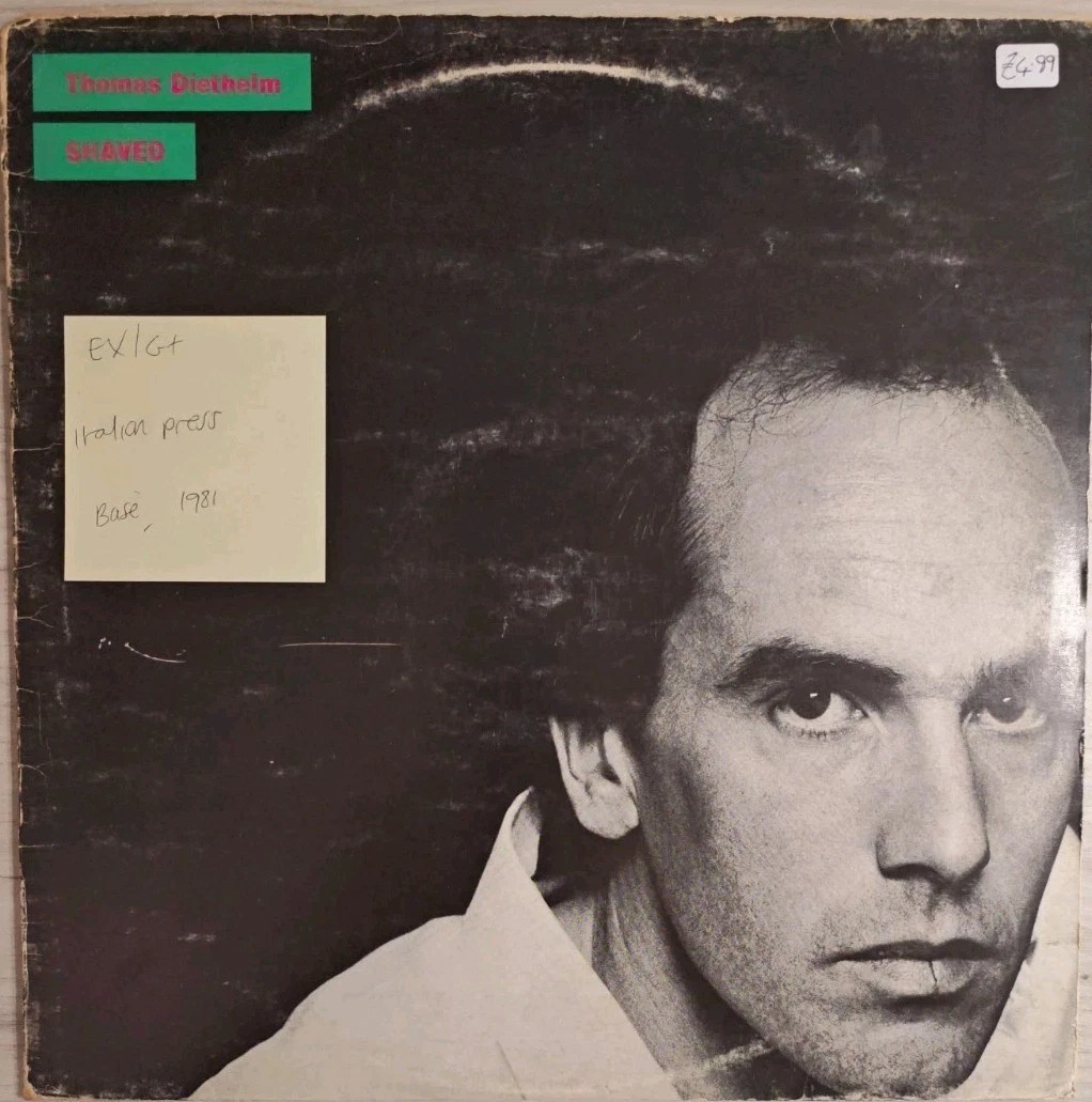 Thomas Diethelm Shaved Vinyl Record LP EX/G+ SPOON014 1981 sleeve Thomas Diethelm Shaved Vinyl Record LP EX/G+ SPOON014 1981 sleeve