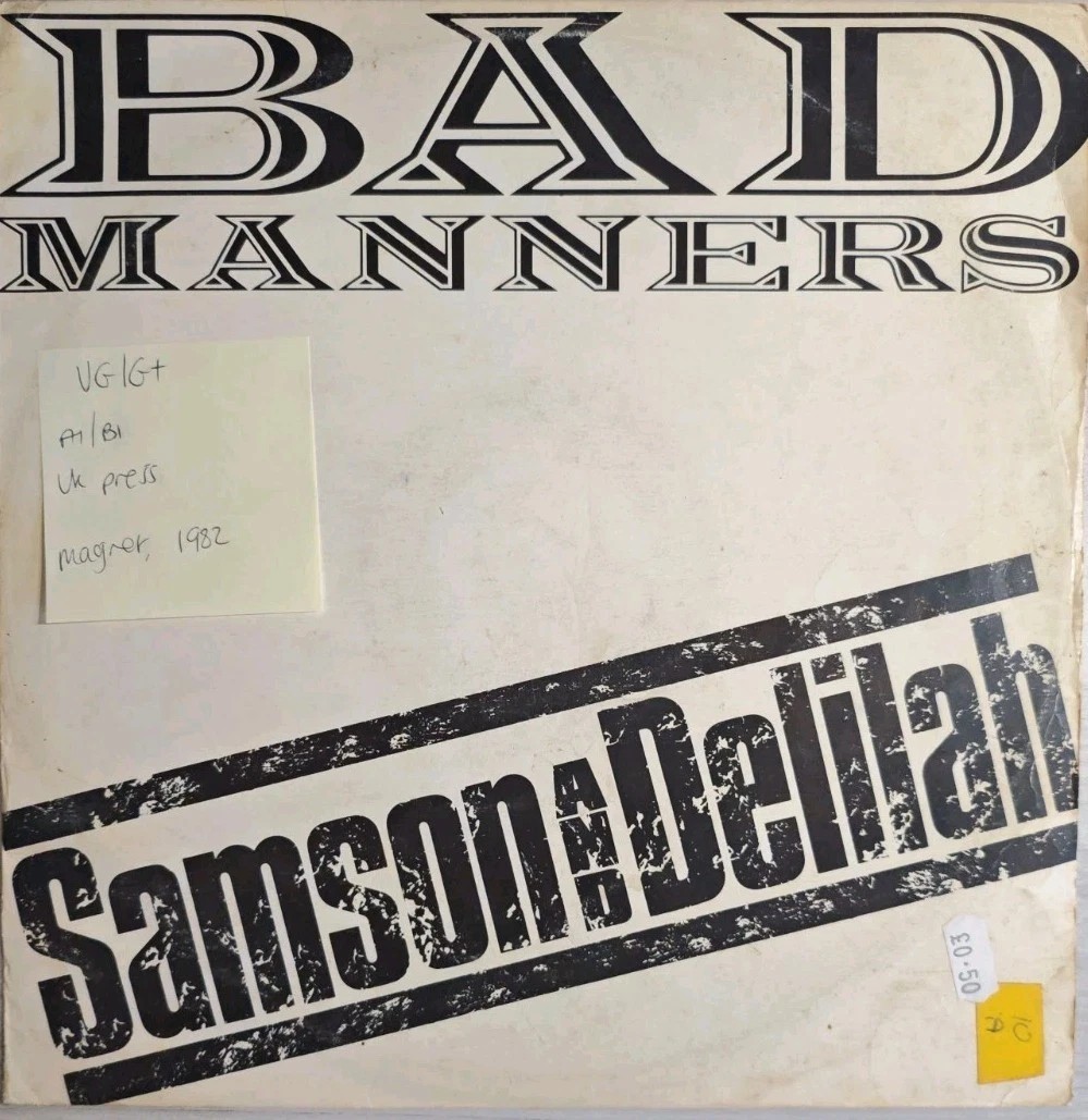Bad Manners Samson & Delilah Vinyl Record 12" VG/G+ 12MAG236 1982 sleeve Bad Manners Samson & Delilah Vinyl Record 12" VG/G+ 12MAG236 1982 sleeve