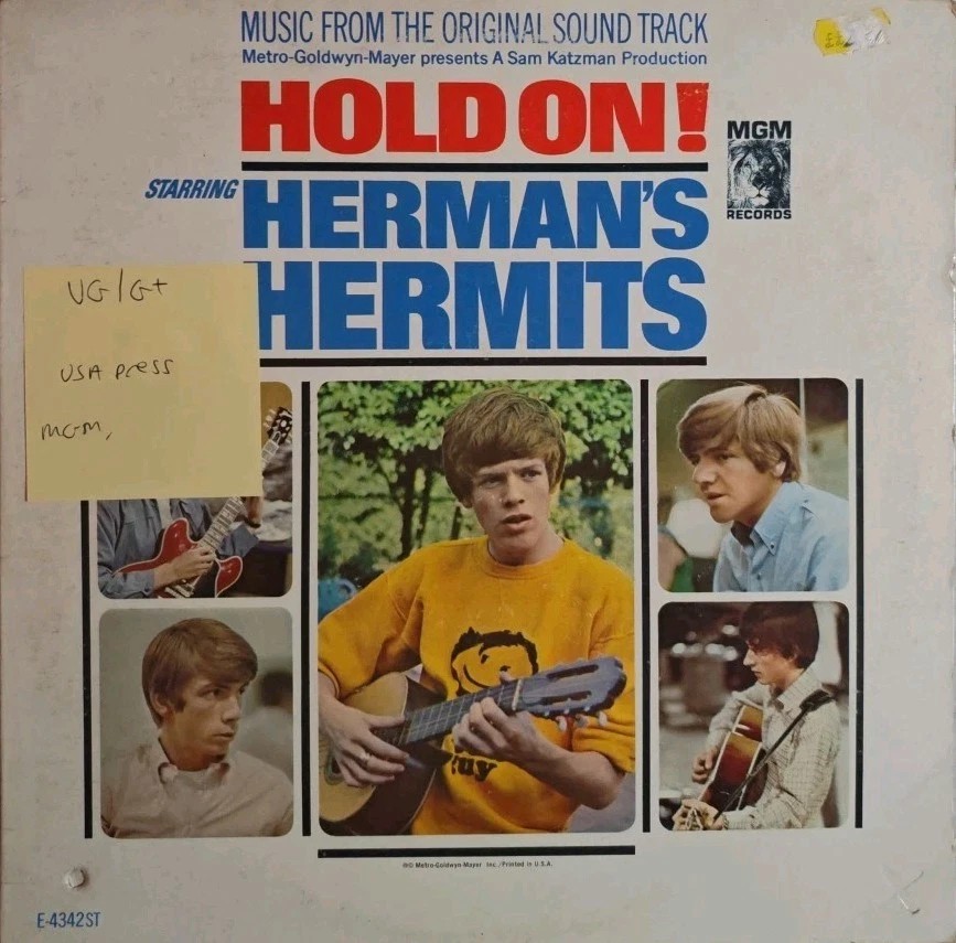 Hermans Hermits Hold On Vinyl Record LP VG/G+ E-4342ST 1966 sleeve Hermans Hermits Hold On Vinyl Record LP VG/G+ E-4342ST 1966 sleeve
