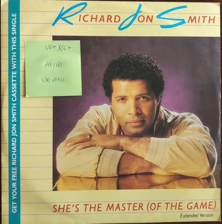 Richard Jon Smith She’s The Master of The Game Vinyl Record VG+/VG+ JIVET38 1983 sleeve Richard Jon Smith She’s The Master of The Game Vinyl Record VG+/VG+ JIVET38 1983 sleeve