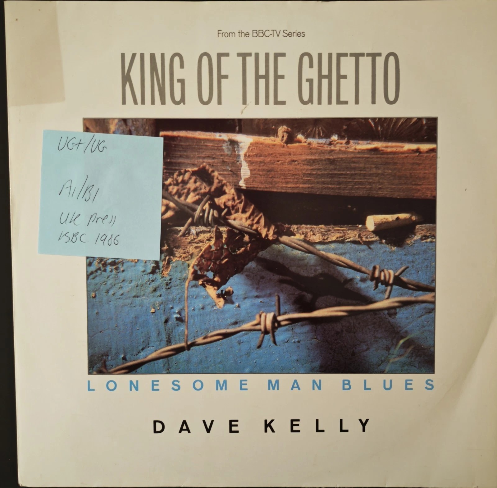Dave Kelly Lonesome Man Blues Vinyl Record 12" VG+/VG 12RSL188 1986 sleeve Dave Kelly Lonesome Man Blues Vinyl Record 12" VG+/VG 12RSL188 1986 sleeve
