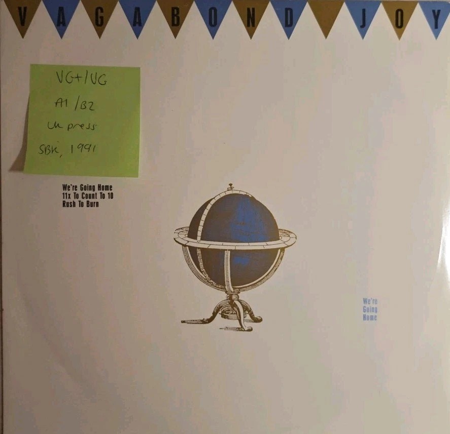 Vagabond Joy We're Going Home Vinyl Record 12" VG+/VG 12SBK21 1991 sleeve Vagabond Joy We're Going Home Vinyl Record 12" VG+/VG 12SBK21 1991 sleeve