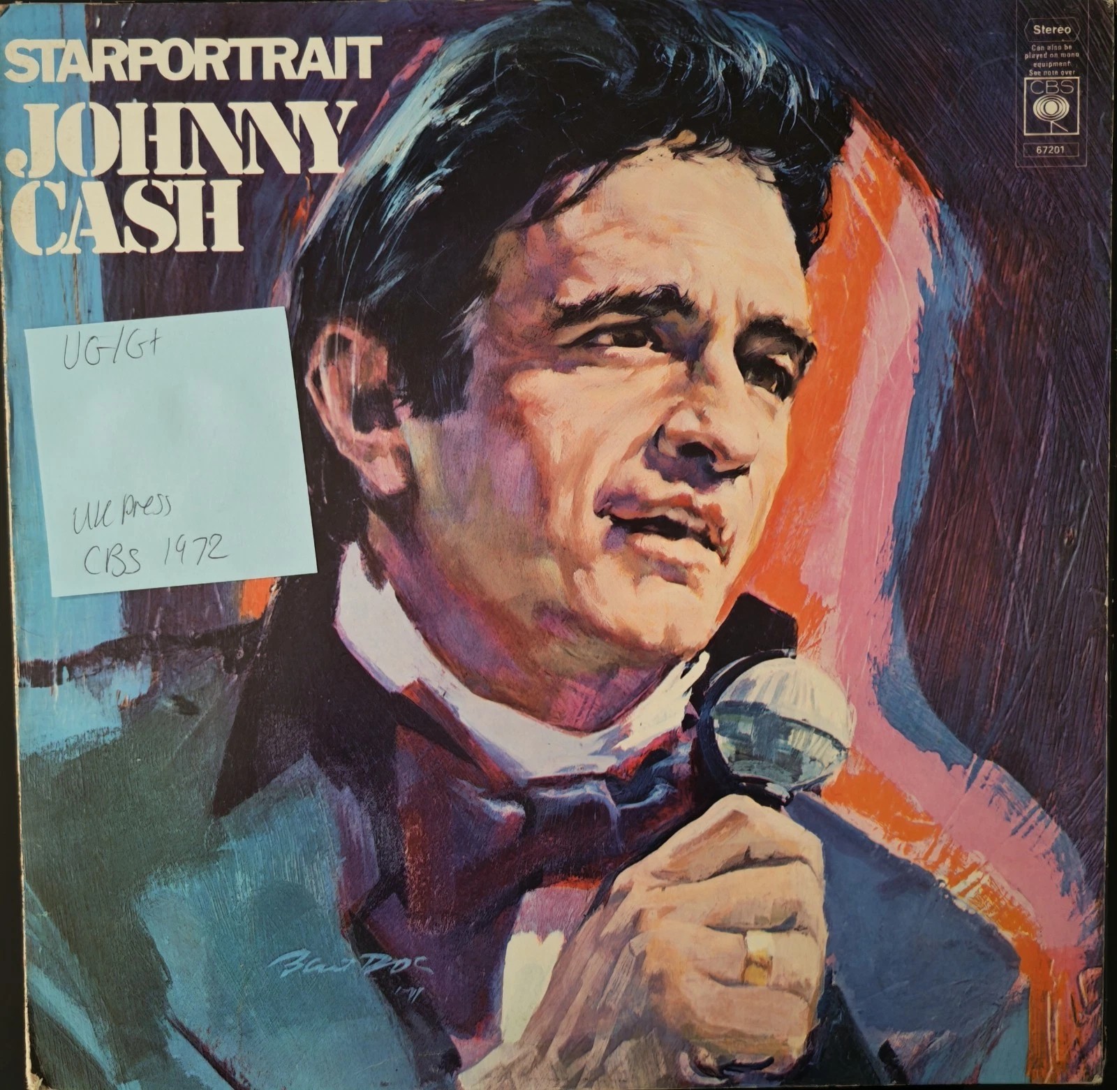 Johnny Cash Starportrait Vinyl Record VG/G+ CBS 67201 1972 sleeve Johnny Cash Starportrait Vinyl Record VG/G+ CBS 67201 1972 sleeve