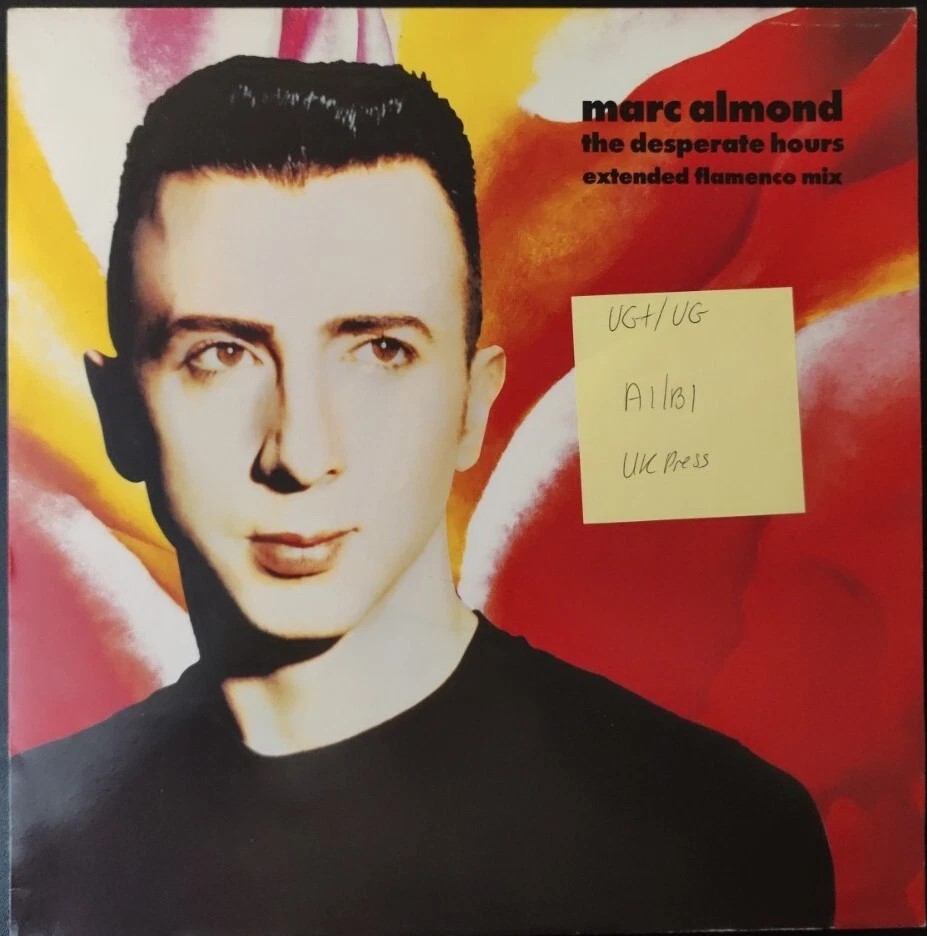 Marc Almond The Desperate Hours Vinyl Record 12" VG+/VG 12R6252 1990 1st Press sleeve Marc Almond The Desperate Hours Vinyl Record 12" VG+/VG 12R6252 1990 1st Press sleeve