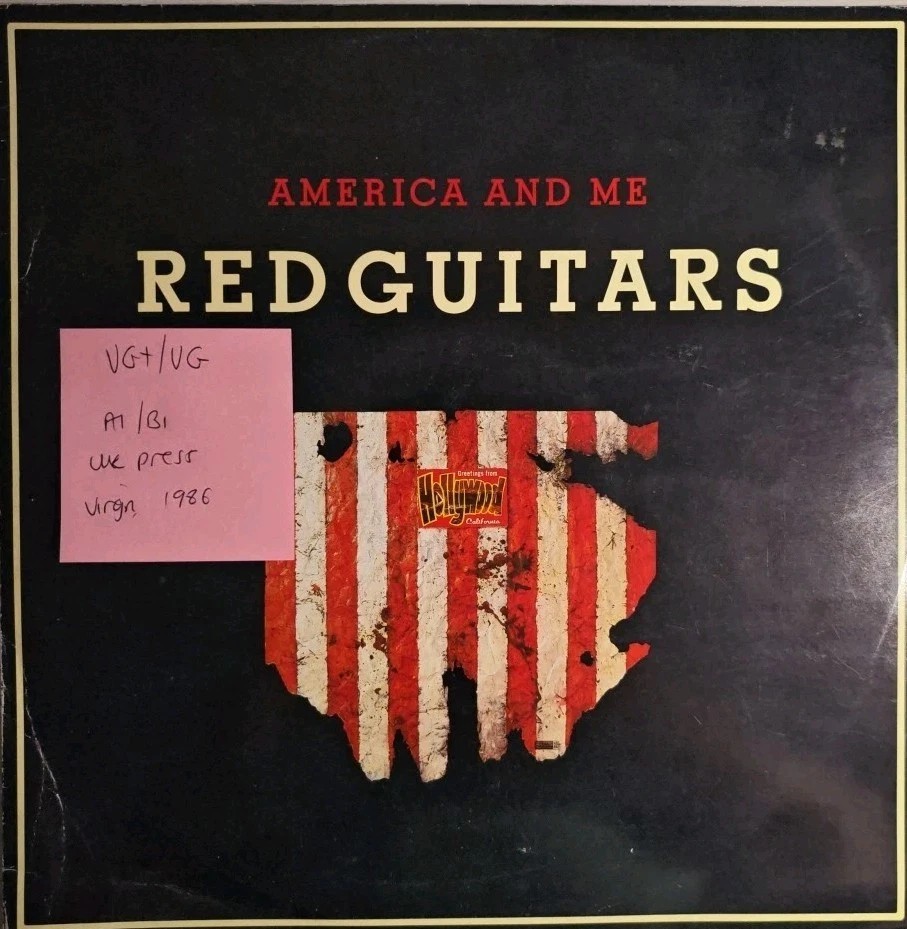 Red Guitars America And Me Vinyl Record 12" VG+/VG VS858 1986 sleeve Red Guitars America And Me Vinyl Record 12" VG+/VG VS858 1986 sleeve