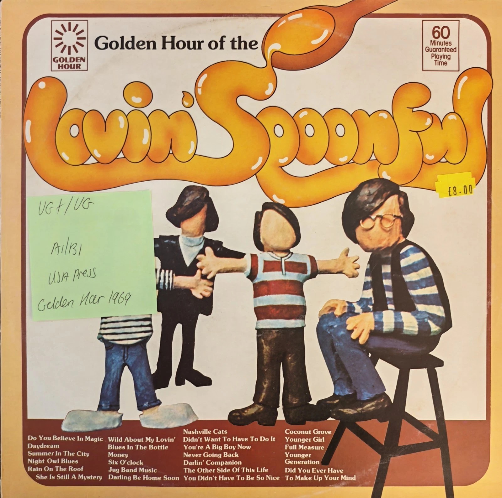 Golden Hour of The Lovin' Spoonful Vinyl Record LP VG+/VG GH838 1969 sleeve Golden Hour of The Lovin' Spoonful Vinyl Record LP VG+/VG GH838 1969 sleeve