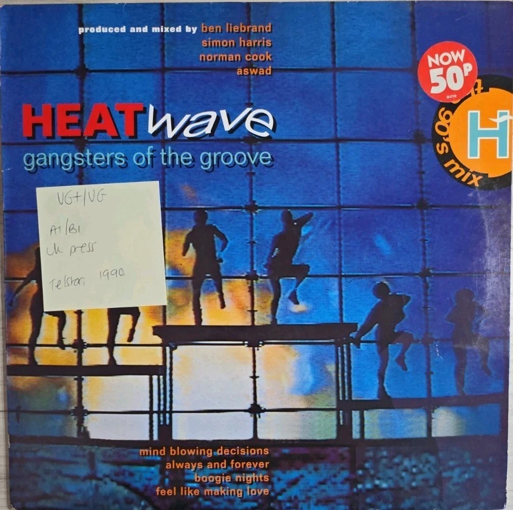 Heatwave Gangsters Of The Groove Vinyl Record LP VG+/VG Star 2434 1990 sleeve Heatwave Gangsters Of The Groove Vinyl Record LP VG+/VG Star 2434 1990 sleeve