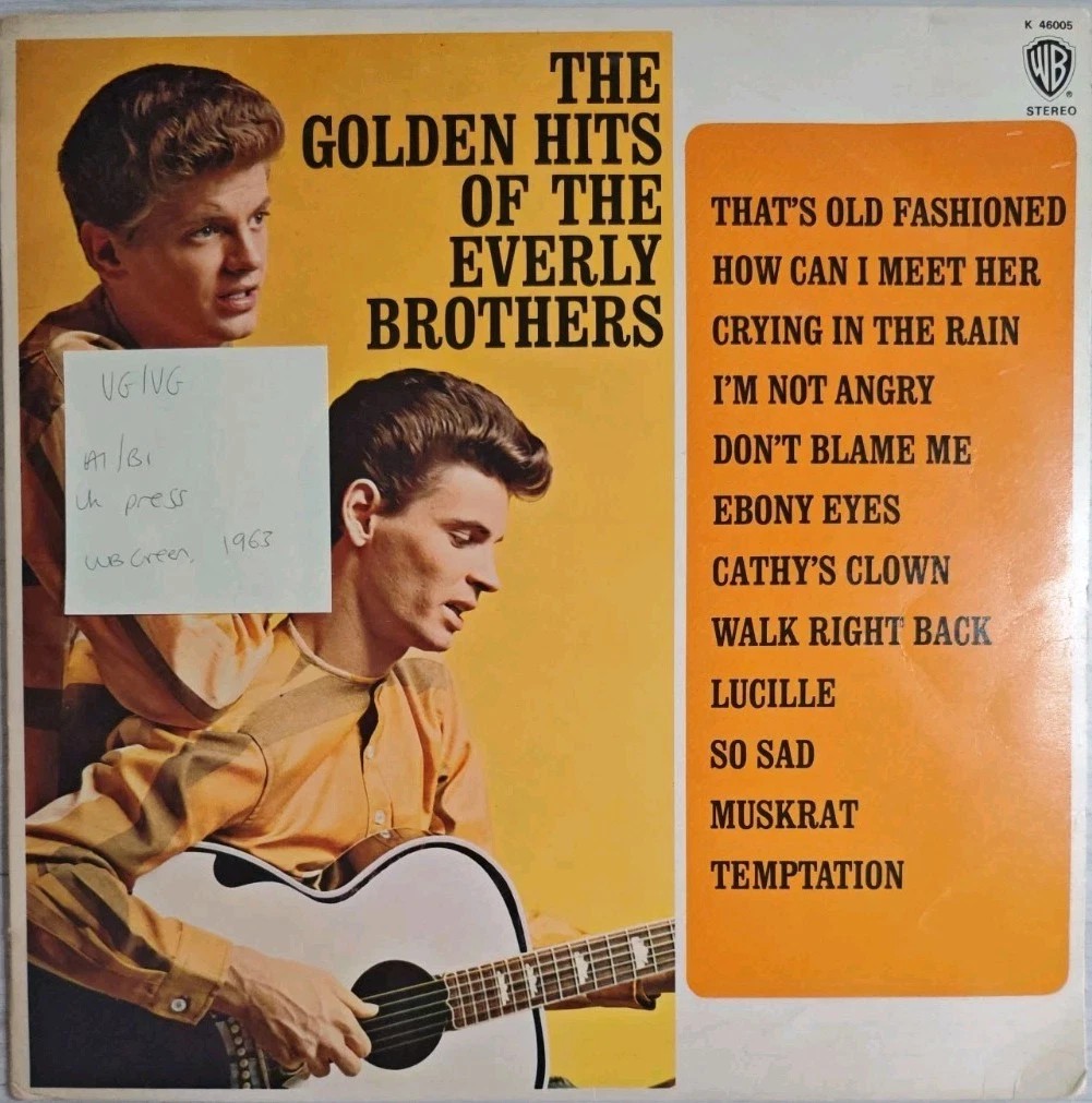 Everly Brothers The Golden Hits Of Vinyl Record LP VG/VG K46005 1963 sleeve Everly Brothers The Golden Hits Of Vinyl Record LP VG/VG K46005 1963 sleeve