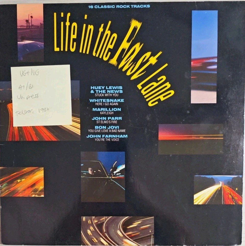 Various Life In The Fast Lane Vinyl Record LP VG+/VG STAR 2315 1987 sleeve Various Life In The Fast Lane Vinyl Record LP VG+/VG STAR 2315 1987 sleeve