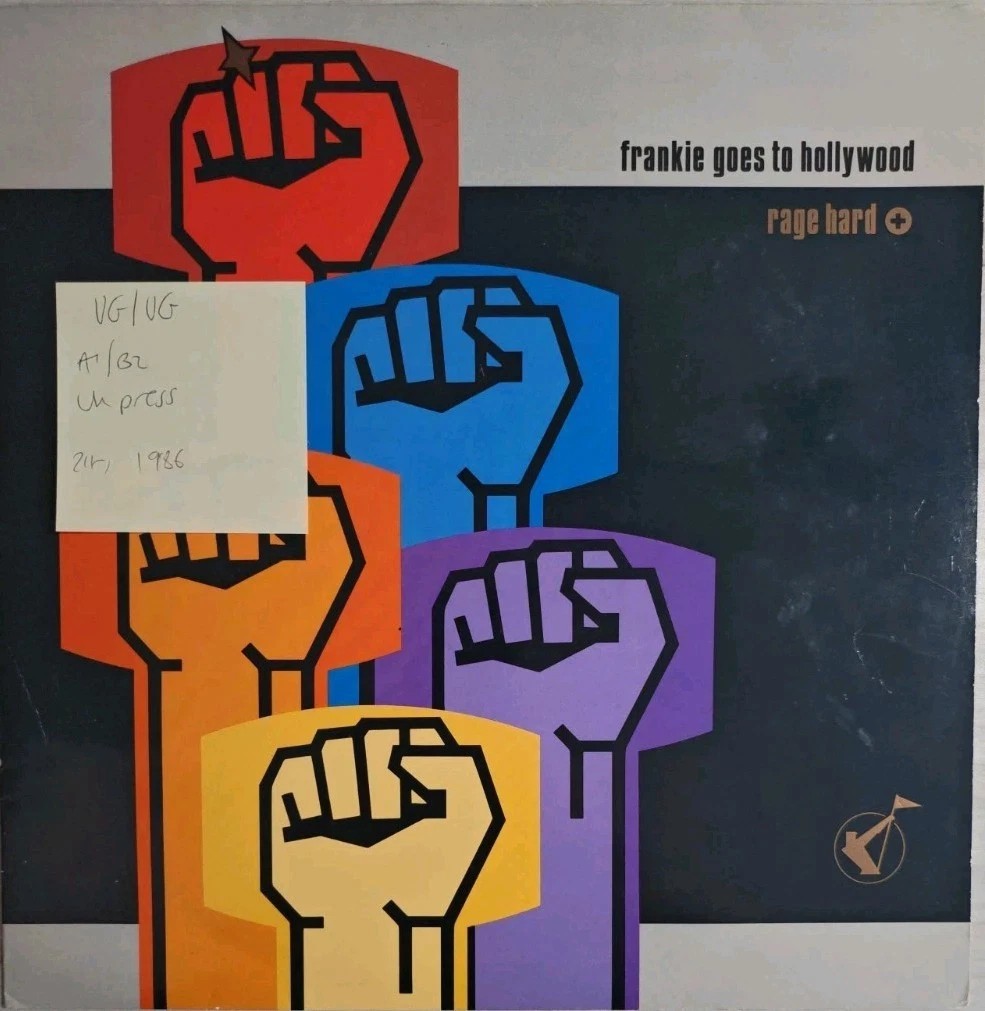 Frankie Goes To Hollywood Rage Hard Vinyl Record 12" VG/VG 12ZTAS22 1986 sleeve Frankie Goes To Hollywood Rage Hard Vinyl Record 12" VG/VG 12ZTAS22 1986 sleeve